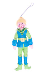 Image showing Cute Christmas Ornament Boy Elf Isolated 
