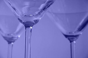 Image showing Martini glasses and reflections