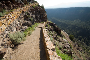 Image showing Hiking Path Rio Grande River Gorge Near Taos NM