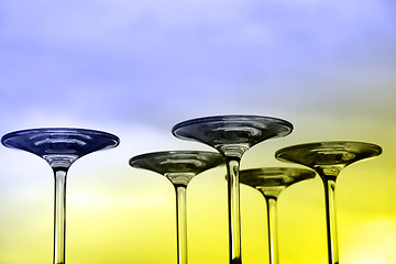 Image showing Martini glasses