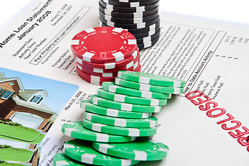 Image showing Bet the House Poker Chips Foreclosed Mortgage