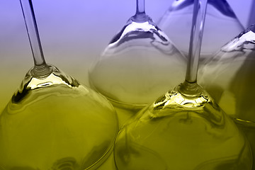 Image showing Martini glasses and reflections