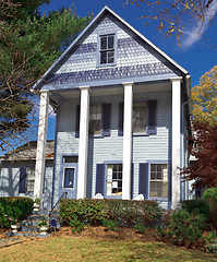 Image showing Suburban Single Family Home Folk Victorian Greek