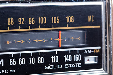 Image showing Tuning Display Part of Vintage AM/FM Radio