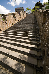 Image showing Restored Steps Mutianyu Great Wall, Beijing, China