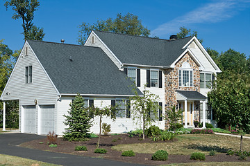 Image showing New Single Family House Suburban Philadelphia, Pennsylvania, USA