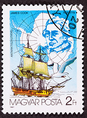 Image showing Stamp Explorer James Cook Antarctica Sailing Ship