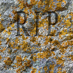 Image showing stone texture with RIP