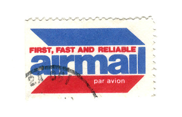 Image showing old postage stamp from USA Airmail 