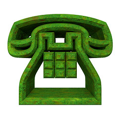 Image showing phone symbol in grass - 3D