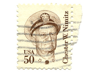 Image showing Old postage stamp from USA 50 cent 