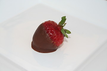 Image showing Strawberry diped in chocolate