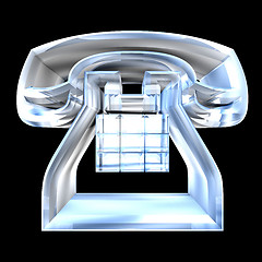 Image showing phone symbol in glass - 3D