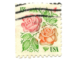 Image showing US postage stamp on white background 15c 