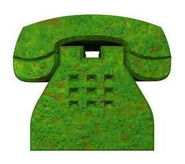 Image showing phone symbol in grass - 3D