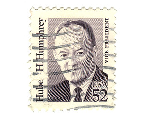 Image showing US postage stamp on white background 52c 