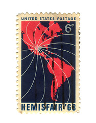 Image showing Old postage stamp from USA with america 