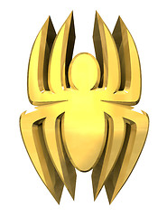 Image showing spider in gold - 3d 