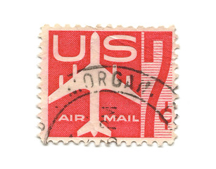 Image showing Old postage stamps from USA