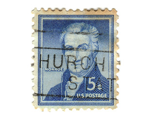 Image showing US postage stamp on white background 5c 