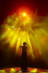 Image showing Girl in Light Show