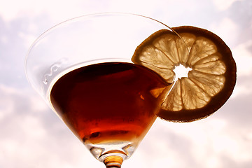 Image showing Martini glass close-up