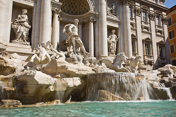 Image showing trevi fountain tourism