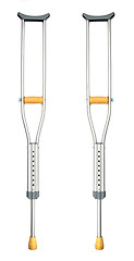 Image showing two crutches