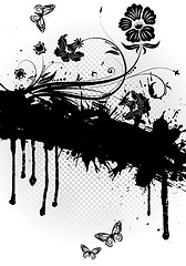 Image showing Grunge Floral Background