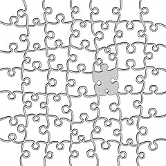 Image showing Blank Jigsaw Puzzles