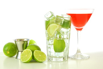 Image showing green and red cocktail