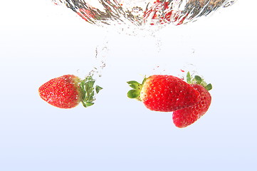 Image showing strawberry splash