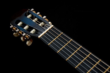 Image showing blue music guitar for playing party music 