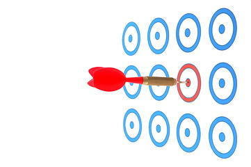 Image showing Dart arrow hit the target