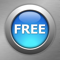 Image showing blue free button