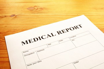 Image showing medical report