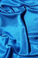 Image showing blue satin background