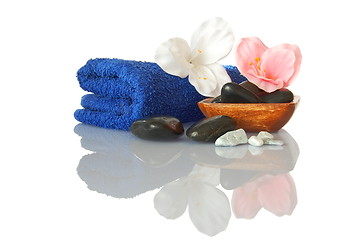 Image showing towel and flower