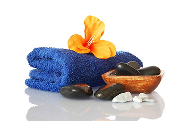 Image showing towel and flower