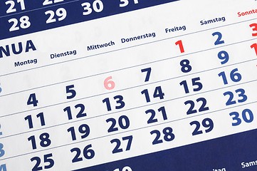 Image showing calendar