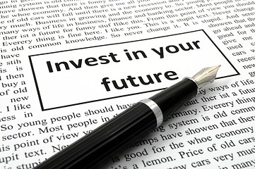 Image showing invest in your future