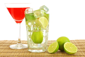 Image showing green and red cocktail