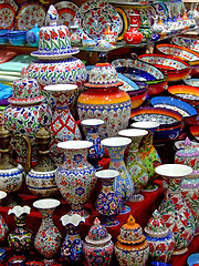 Image showing Colorful pottery