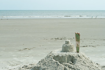 Image showing Sand Castle On Beach Hilton Head South Carolina