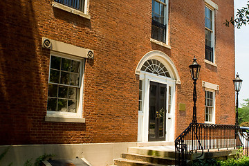 Image showing Red Brick Federal Adamsesque Home Washington DC