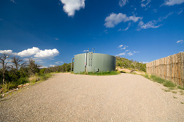 Image showing Water Tank Hill Blue Sky New Mexico United States