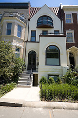 Image showing Painted Richardsonian Romanesque Row House DC USA