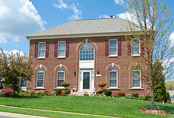 Image showing Colonial Brick Single Family House Home MD USA
