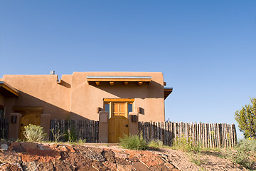 Image showing Mission Style Home Adobe New Mexico United States