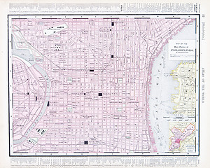 Image showing City Street Map of Philadelphia, Pennsylvania, USA